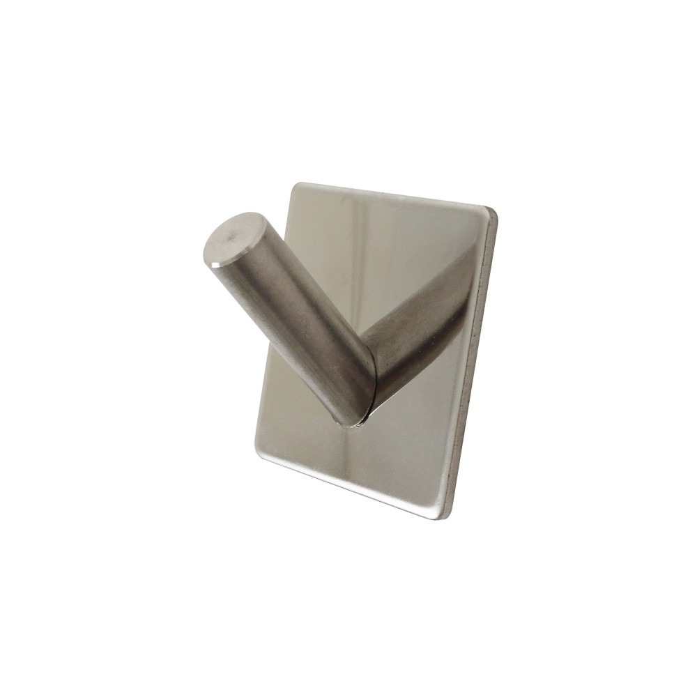Produktbild för HOME It® självhäftande enkel krok i rostfritt stål 4 x 4 cm,...