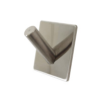 Produktbild för HOME It® självhäftande enkel krok i rostfritt stål 4 x 4 cm,...