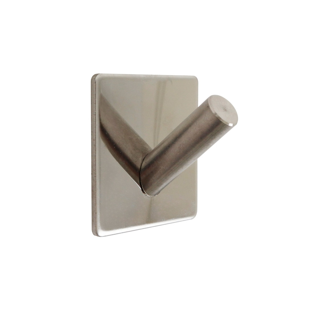 Produktbild för HOME It® självhäftande enkel krok i rostfritt stål 4 x 4 cm,...