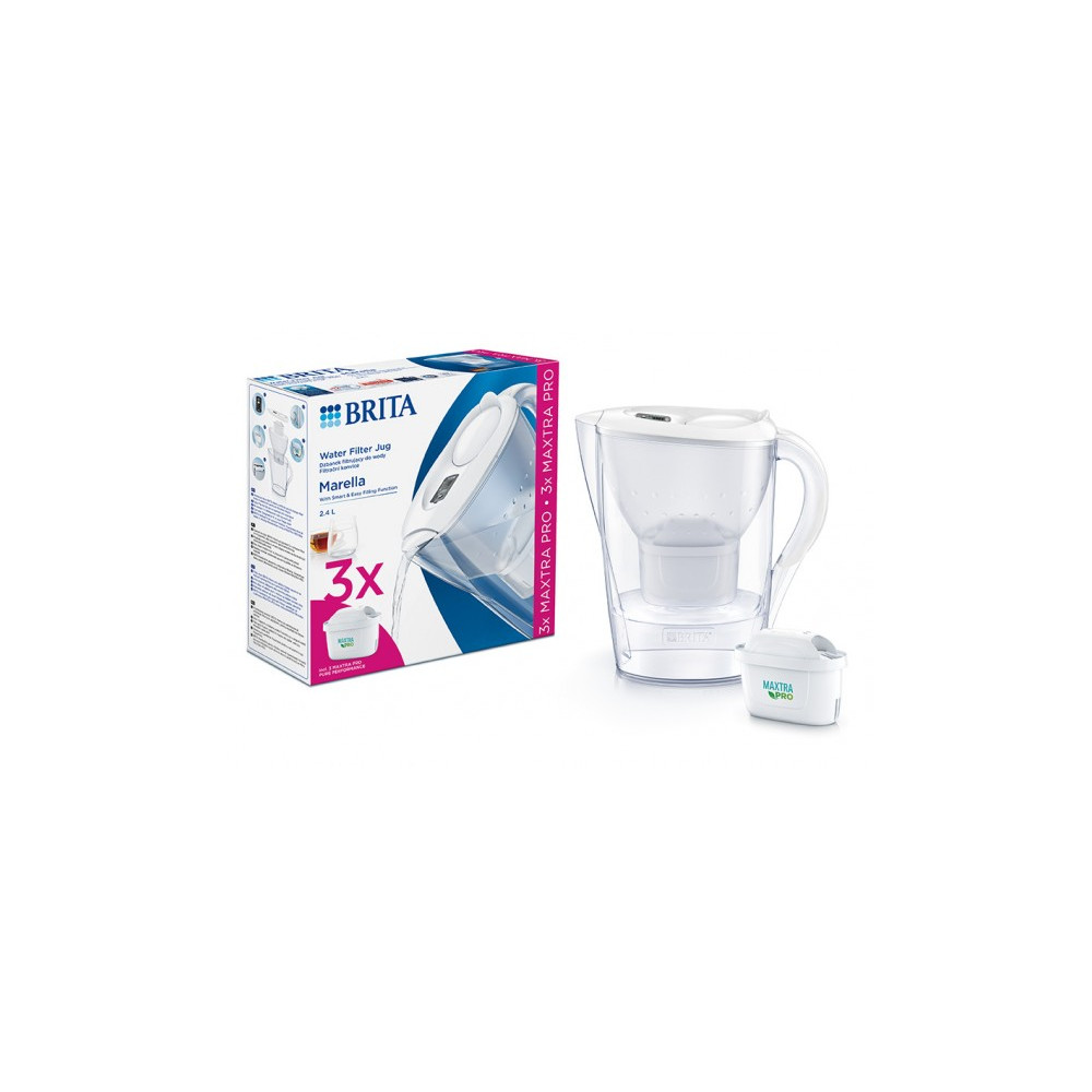 Produktbild för Brita Marella filterkanna + 3 påfyllningsfilter MAXTRA PRO P...