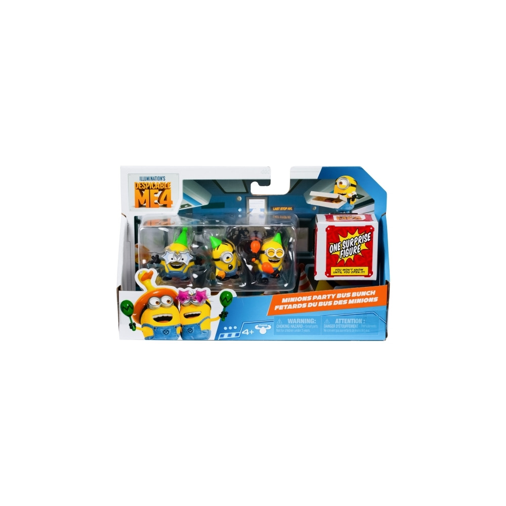 Produktbild för Despicable Me 4, 5 cm Mini Mayhem Figurer 4 st pk., 2 varian...