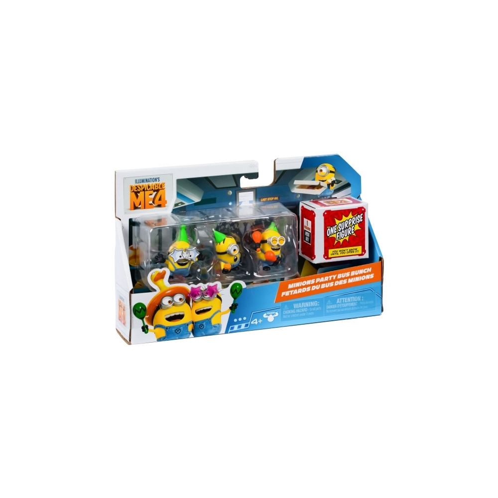 Produktbild för Despicable Me 4, 5 cm Mini Mayhem Figurer 4 st pk., 2 varian...