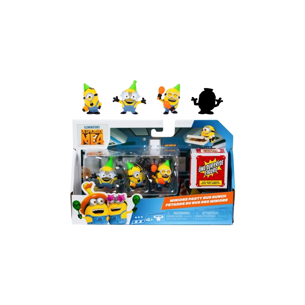 Produktbild för Despicable Me 4, 5 cm Mini Mayhem Figurer 4 st pk., 2 varian...