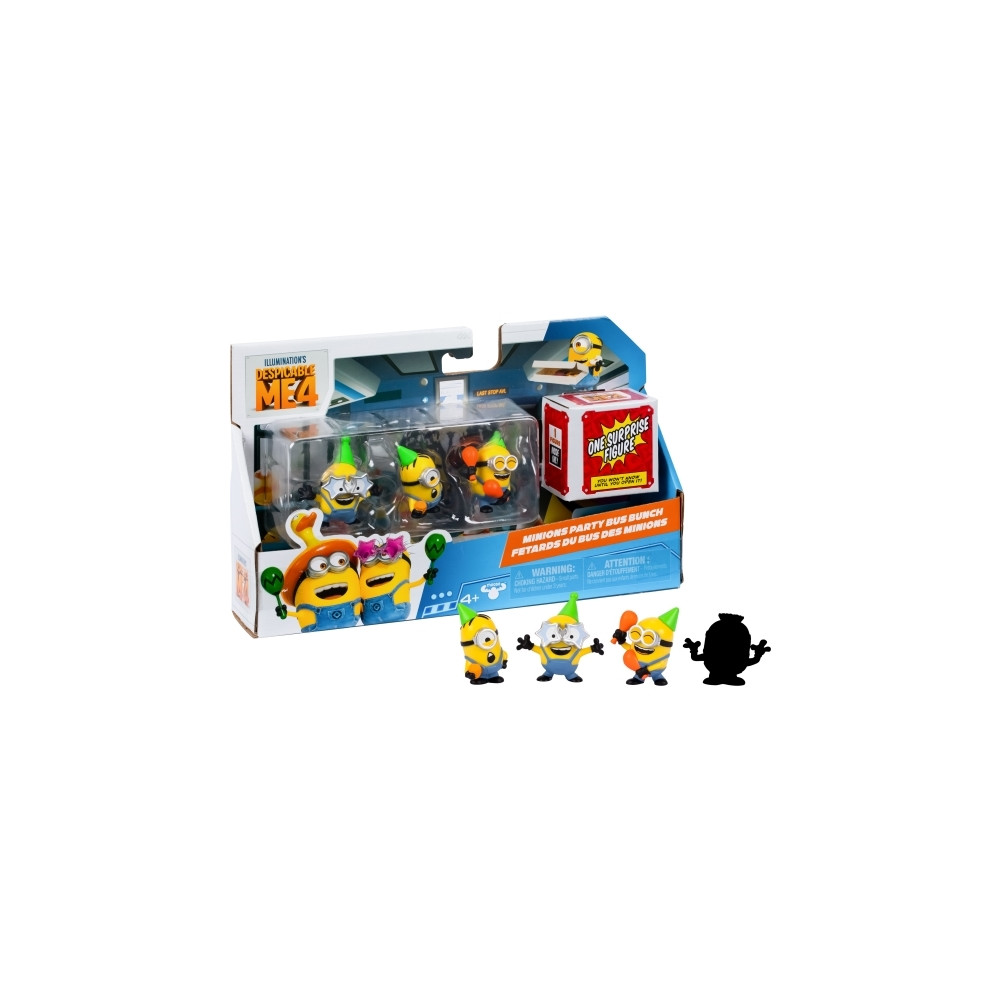 Produktbild för Despicable Me 4, 5 cm Mini Mayhem Figurer 4 st pk., 2 varian...