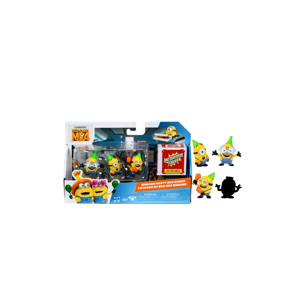 Produktbild för Despicable Me 4, 5 cm Mini Mayhem Figurer 4 st pk., 2 varian...