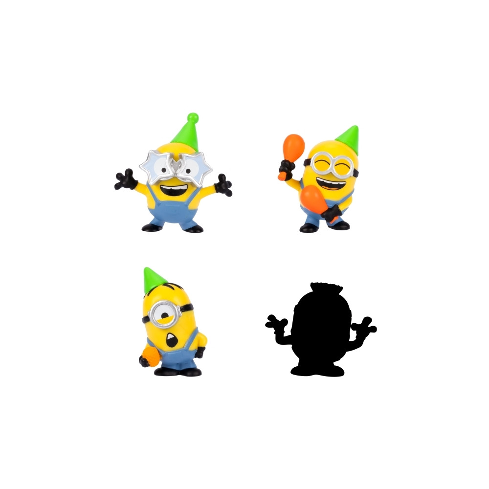 Produktbild för Despicable Me 4, 5 cm Mini Mayhem Figurer 4 st pk., 2 varian...