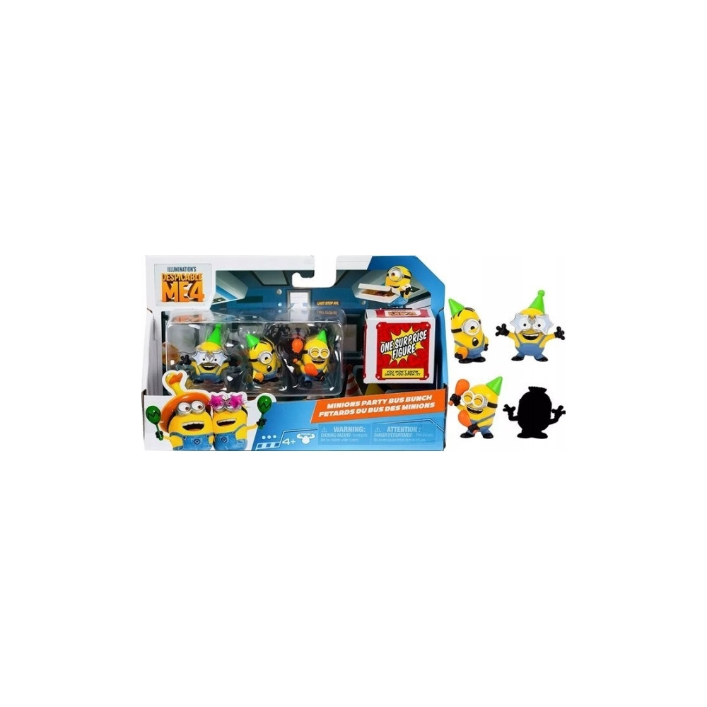 Produktbild för Despicable Me 4, 5 cm Mini Mayhem Figurer 4 st pk., 2 varian...