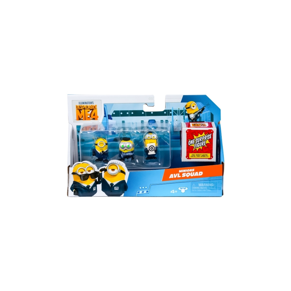 Produktbild för Despicable Me 4, 5 cm Mini Mayhem Figurer 4 st pk., 2 varian...