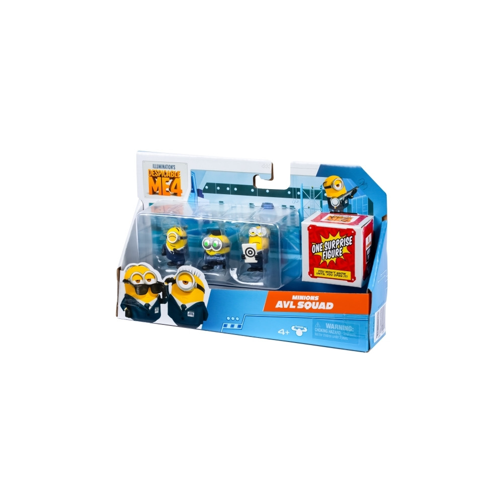Produktbild för Despicable Me 4, 5 cm Mini Mayhem Figurer 4 st pk., 2 varian...