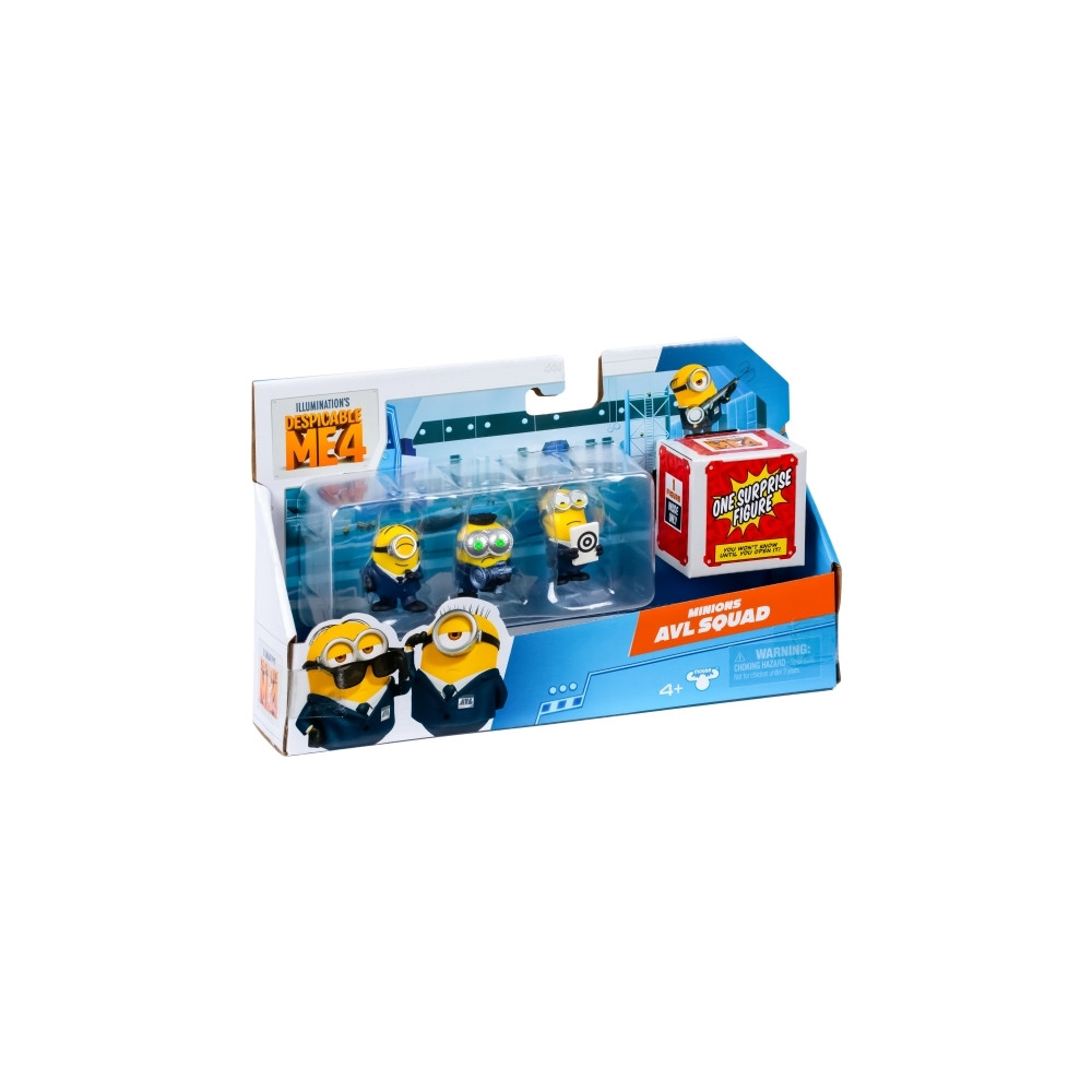 Produktbild för Despicable Me 4, 5 cm Mini Mayhem Figurer 4 st pk., 2 varian...