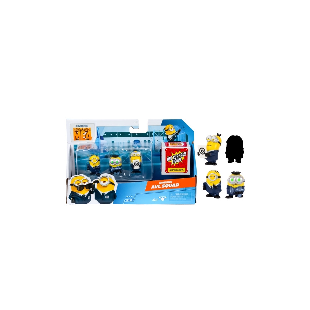 Produktbild för Despicable Me 4, 5 cm Mini Mayhem Figurer 4 st pk., 2 varian...