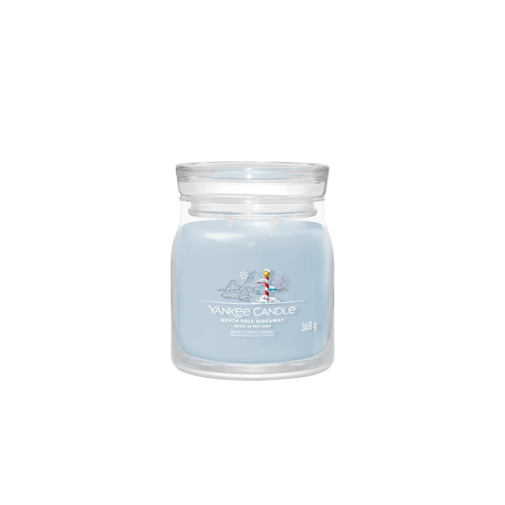 Produktbild för Yankee Candle North Pole Hideaway, Rund, Ljusblå, 50 h, 1 st...
