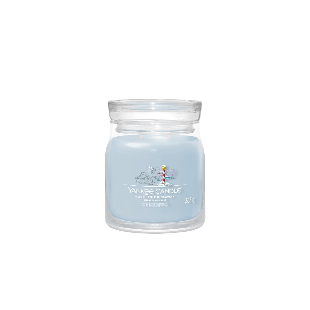 Produktbild för Yankee Candle North Pole Hideaway, Rund, Ljusblå, 50 h, 1 st...