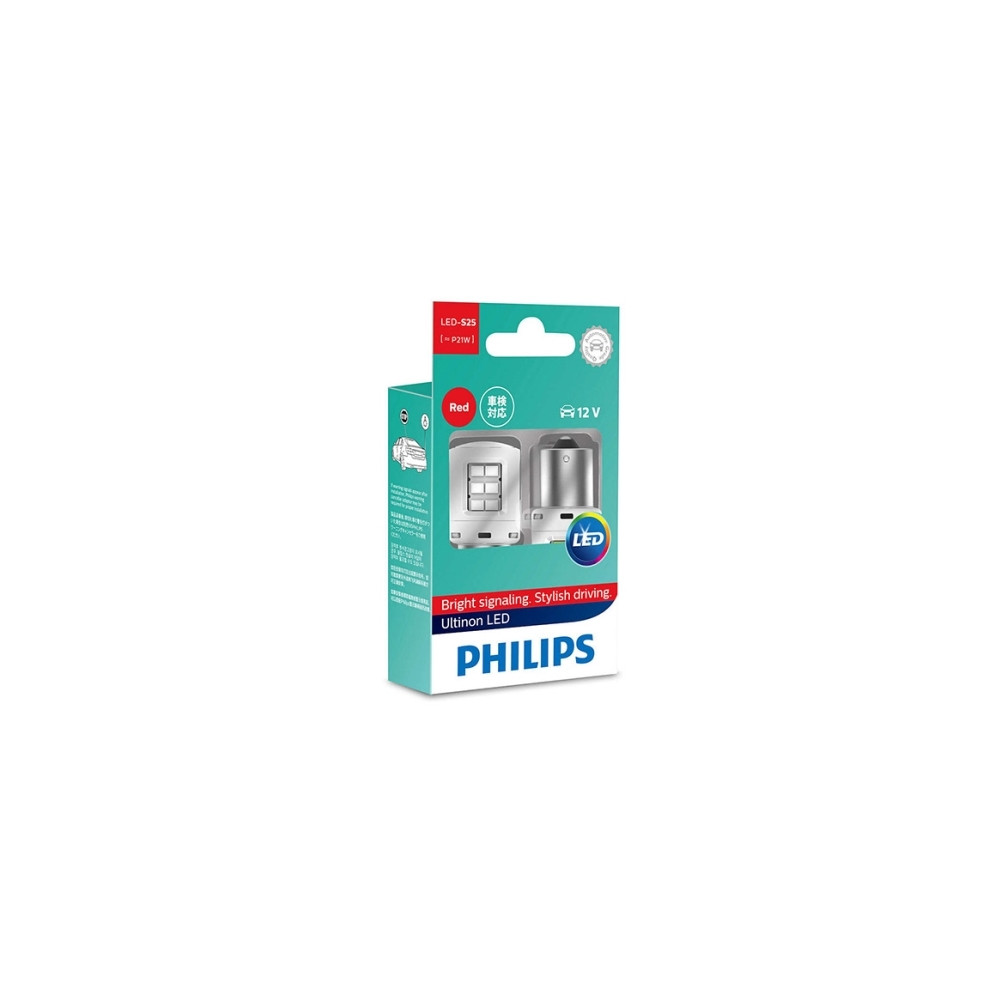 Produktbild för Philips Ultinon LED P21W röd 12V