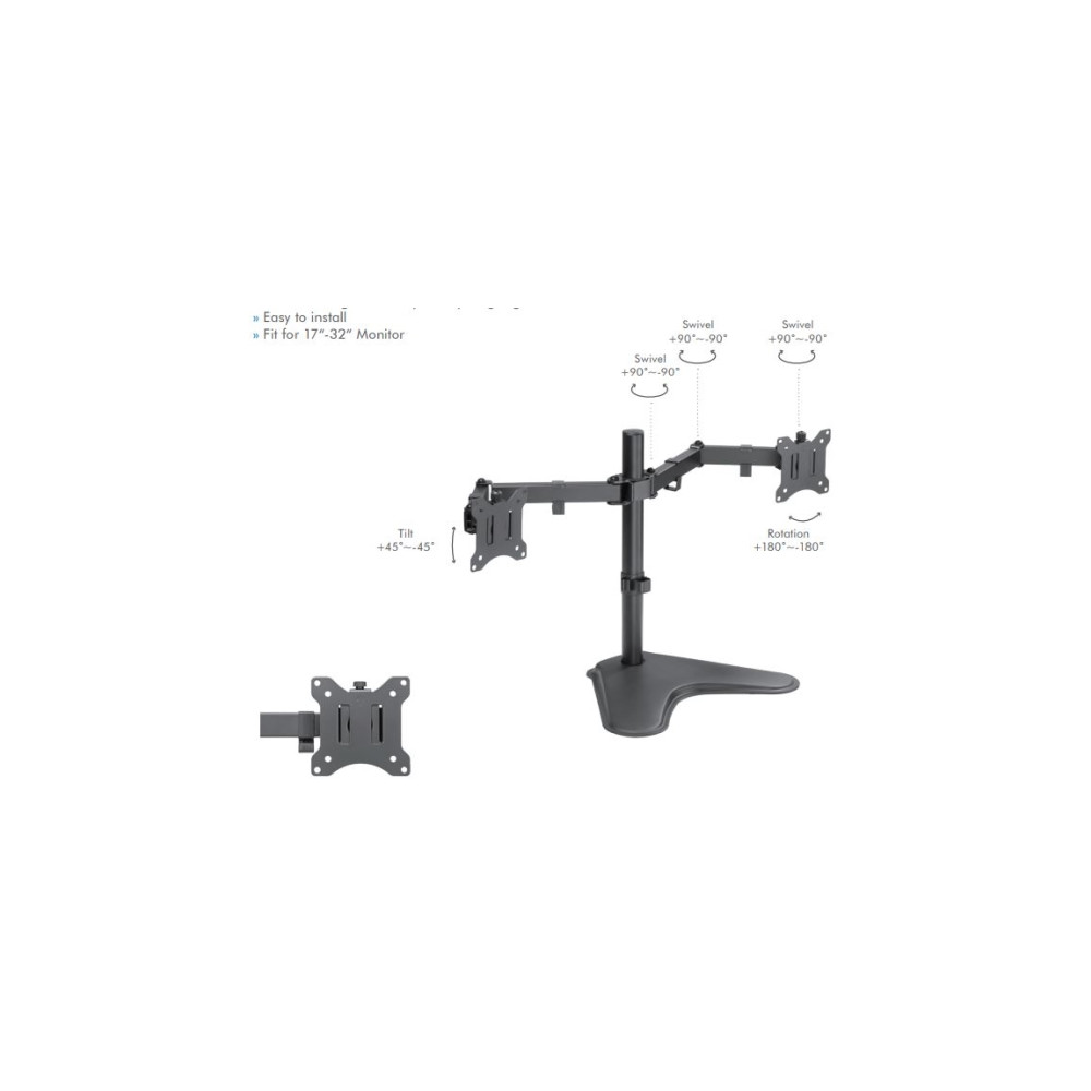 Produktbild för LogiLink BP0099, Fristående, 8 kg, 43,2 cm (17"), 81,3 cm (3...