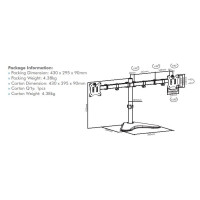 Produktbild för LogiLink BP0099, Fristående, 8 kg, 43,2 cm (17"), 81,3 cm (3...