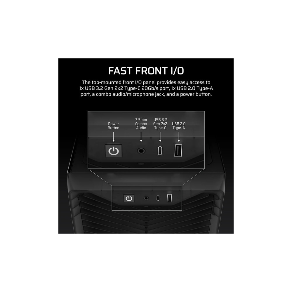 Produktbild för Corsair 3200D RS, Midi Tower, PC, Grå, ATX, Mini-ATX, micro...