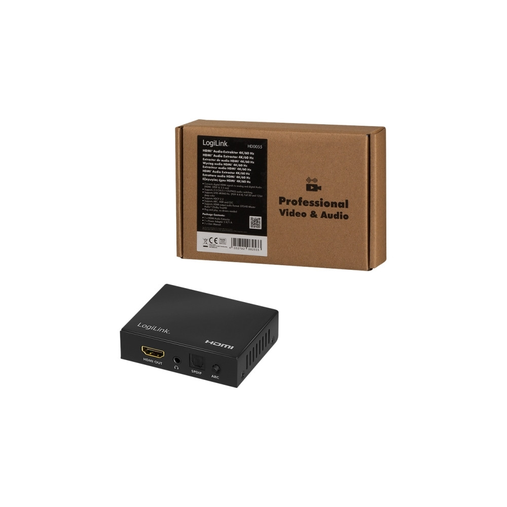 Produktbild för LogiLink HD0055, 5 V, 78 mm, 60 mm, 20 mm, 123 g, 0