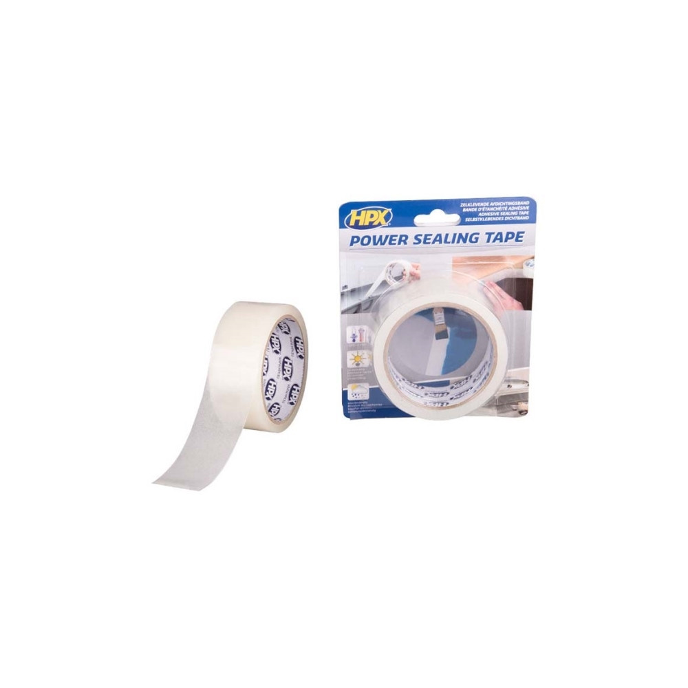 Produktbild för HPX enkelhäftande tätningstejp halvtransparent 38 mm x 1,5 m