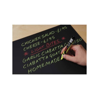 Produktbild för Uni Chalk - markering - röd, blå, vit, fluorescerande gul (paket om 4)