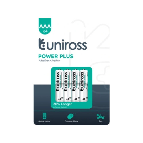 Uniross Batteries Uniross Power Plus AAA / LR3 standardbatterier 1100mAh, 40 s...