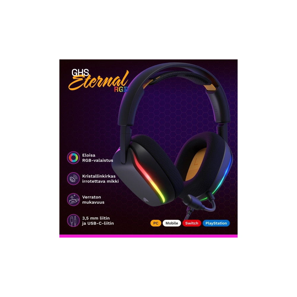 Produktbild för Glorious Gaming Glorious GHS Eternal RGB – RGB-stereoheadset...
