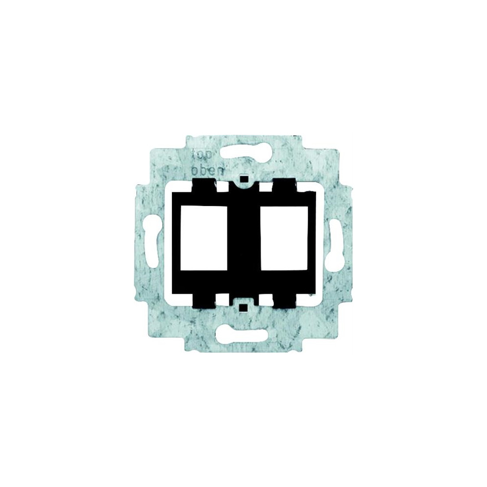 Produktbild för ABB datauttag 2x RJ45, Keystone (svart), insats utan täcknin...