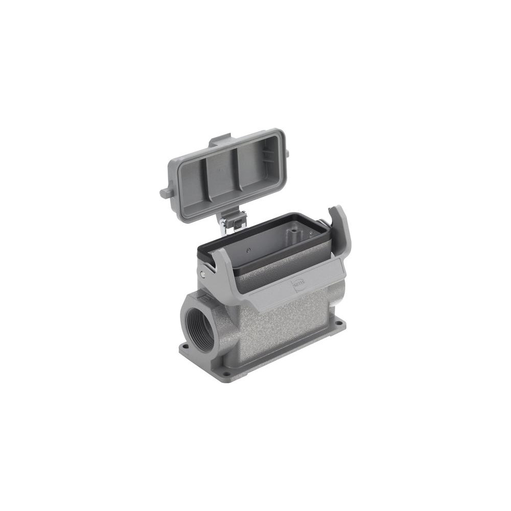 Produktbild för HARTING sockelhylsa med lock 2xM20, hussstorlek 16 A (443201...