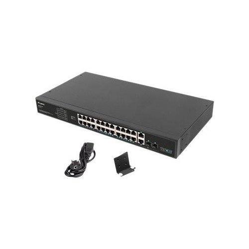 LANBERG Lanberg RSFE-24P-2C-360 - switch - 24 portar - ohanterad - rackmonterbar