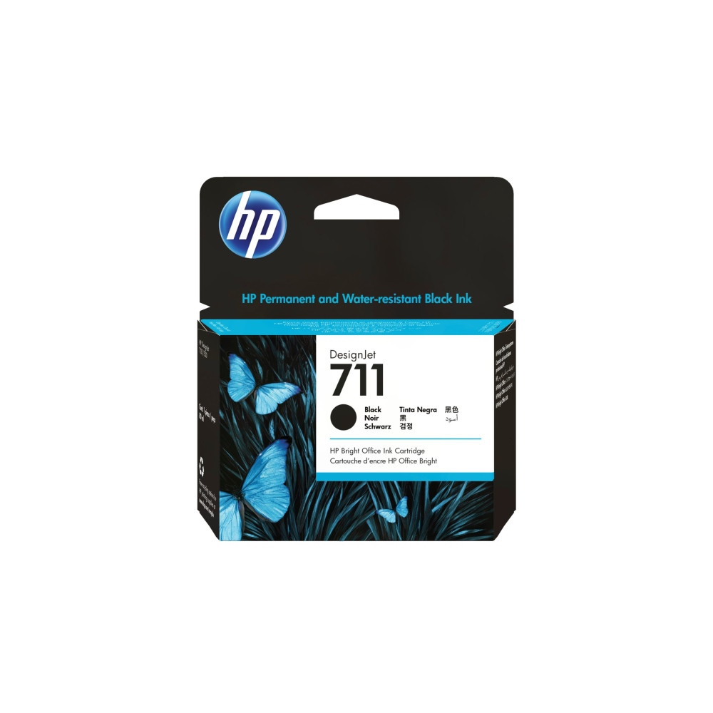 Produktbild för HP 711 - svart - original - bläckpatron