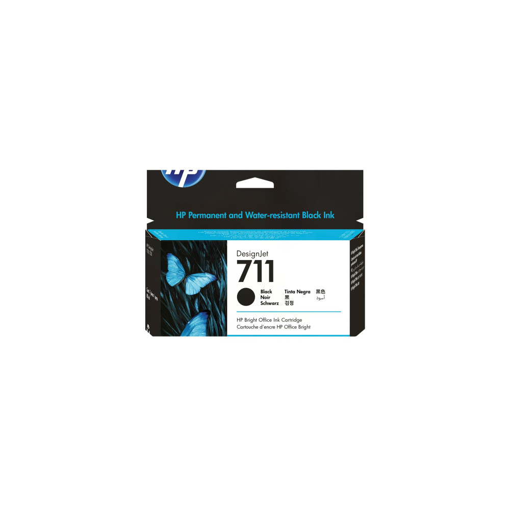 Produktbild för HP 711 - svart - original - bläckpatron