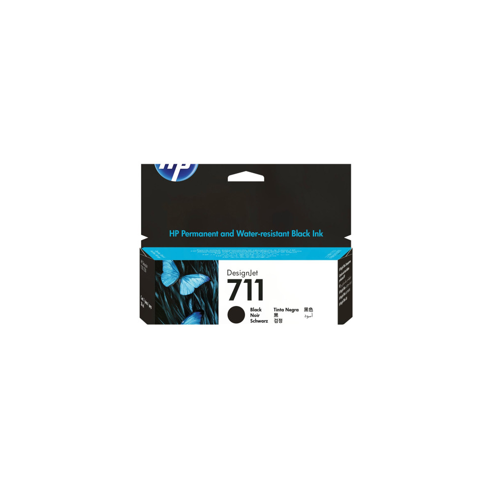 Produktbild för HP 711 - svart - original - DesignJet - bläckpatron