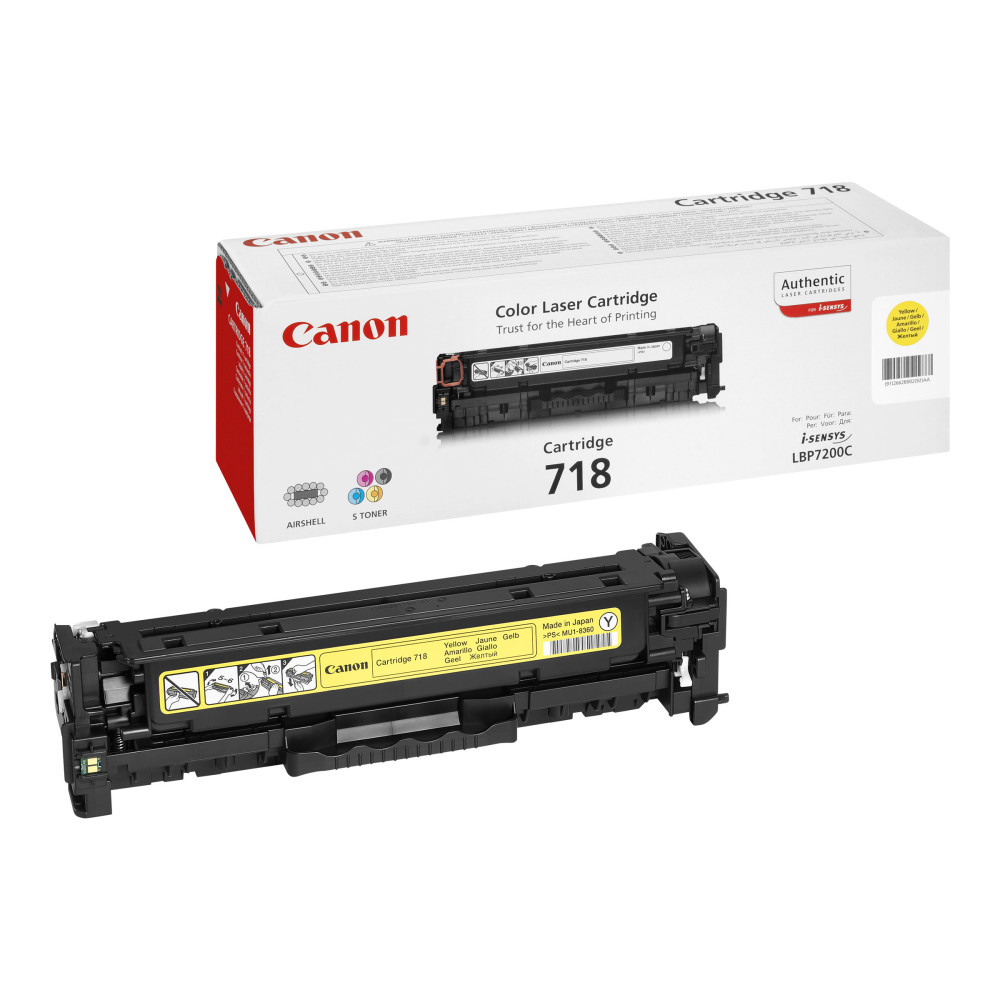 Produktbild för Canon 718 Yellow - gul - original - tonerkassett