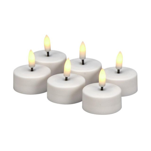 KONSTSMIDE Värmeljus KONSTSMIDE LED timer vit 6/fp