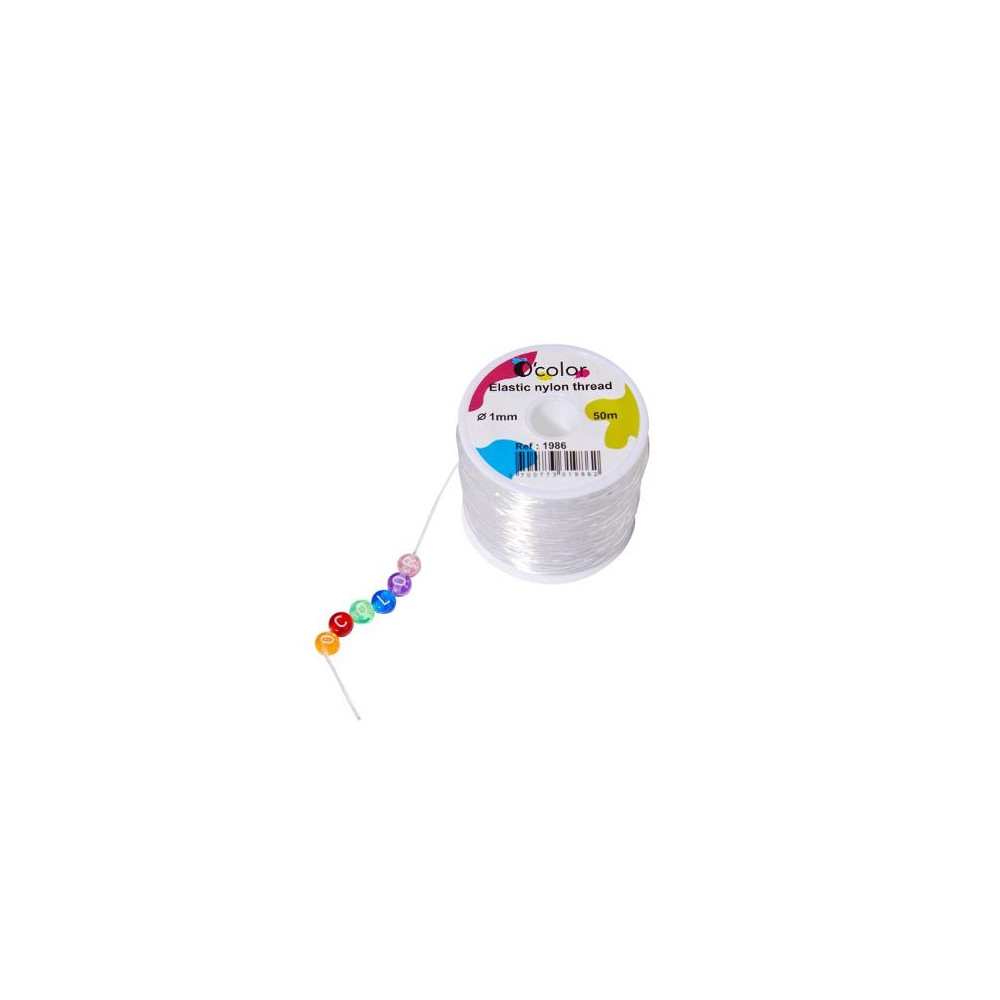 Produktbild för Smyckestråd elastisk 1 mm x 50m