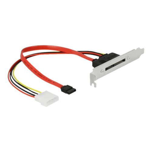 DeLOCK Delock Slot bracket with 1 x SATA 22 pin plug external - SATA intern till extern panel - 25 cm