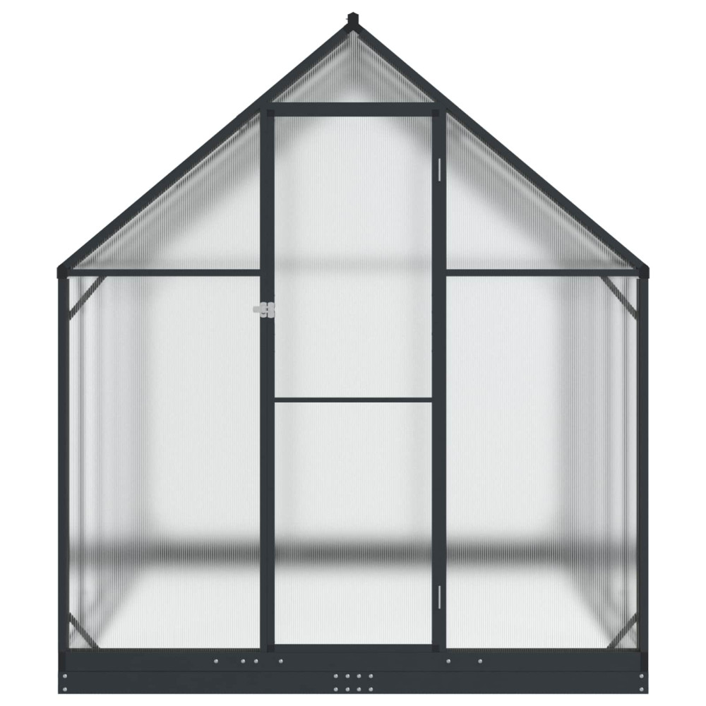 Produktbild för Trädgård Växthus med dörr Antracit 183,5 x 303,5 x 207 cm