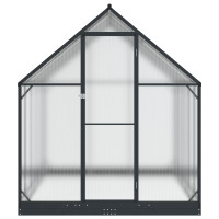Produktbild för Trädgård Växthus med dörr Antracit 183,5 x 303,5 x 207 cm