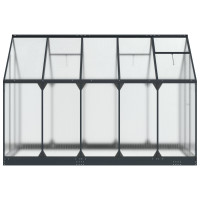Produktbild för Trädgård Växthus med dörr Antracit 183,5 x 303,5 x 207 cm