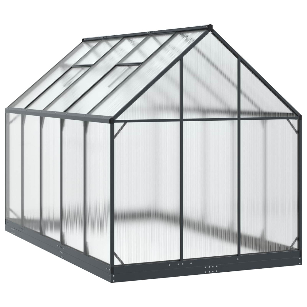 Produktbild för Trädgård Växthus med dörr Antracit 183,5 x 303,5 x 207 cm