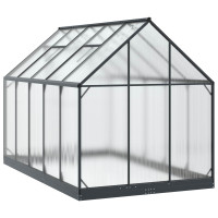 Produktbild för Trädgård Växthus med dörr Antracit 183,5 x 303,5 x 207 cm