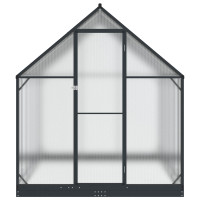 Produktbild för Trädgård Växthus med dörr Antracit 183,5 x 363,5 x 207 cm