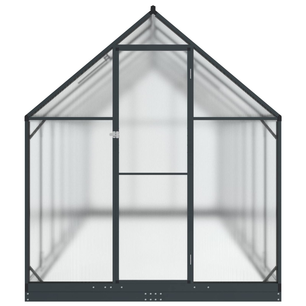 Produktbild för Trädgård Växthus med dörr Antracit 183,5 x 423,5 x 207 cm