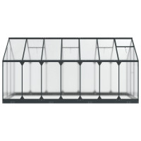 Produktbild för Trädgård Växthus med dörr Antracit 183,5 x 423,5 x 207 cm