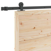 Produktbild för Skjutdörr Naturlig 80 x 208 cm Massiv furu
