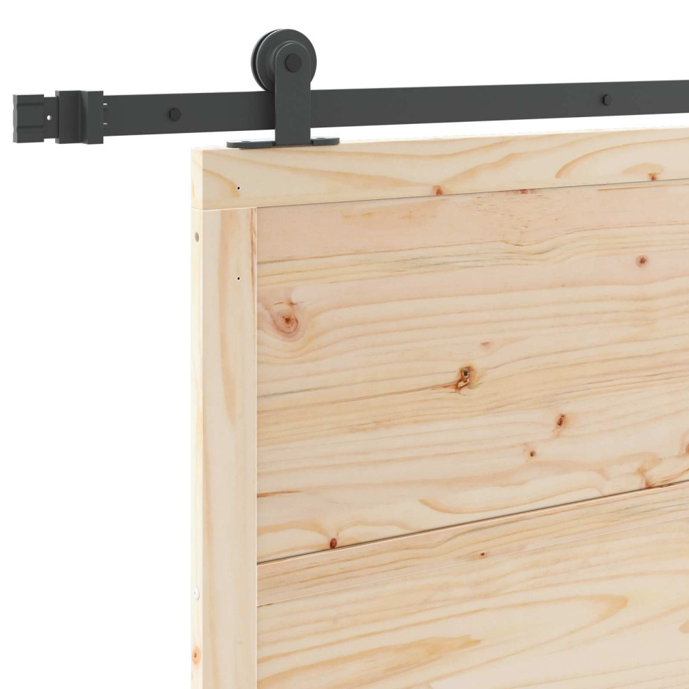 Produktbild för Skjutdörr Naturlig 80 x 208 cm Massiv furu