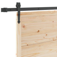 Produktbild för Skjutdörr Naturlig 100 x 208 cm Massiv furu