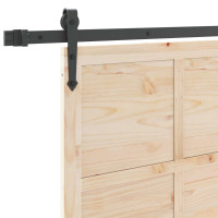 Produktbild för Skjutdörr Naturlig 80 x 208 cm Massiv furu