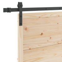 Produktbild för Skjutdörr Naturlig 80 x 208 cm Massiv furu