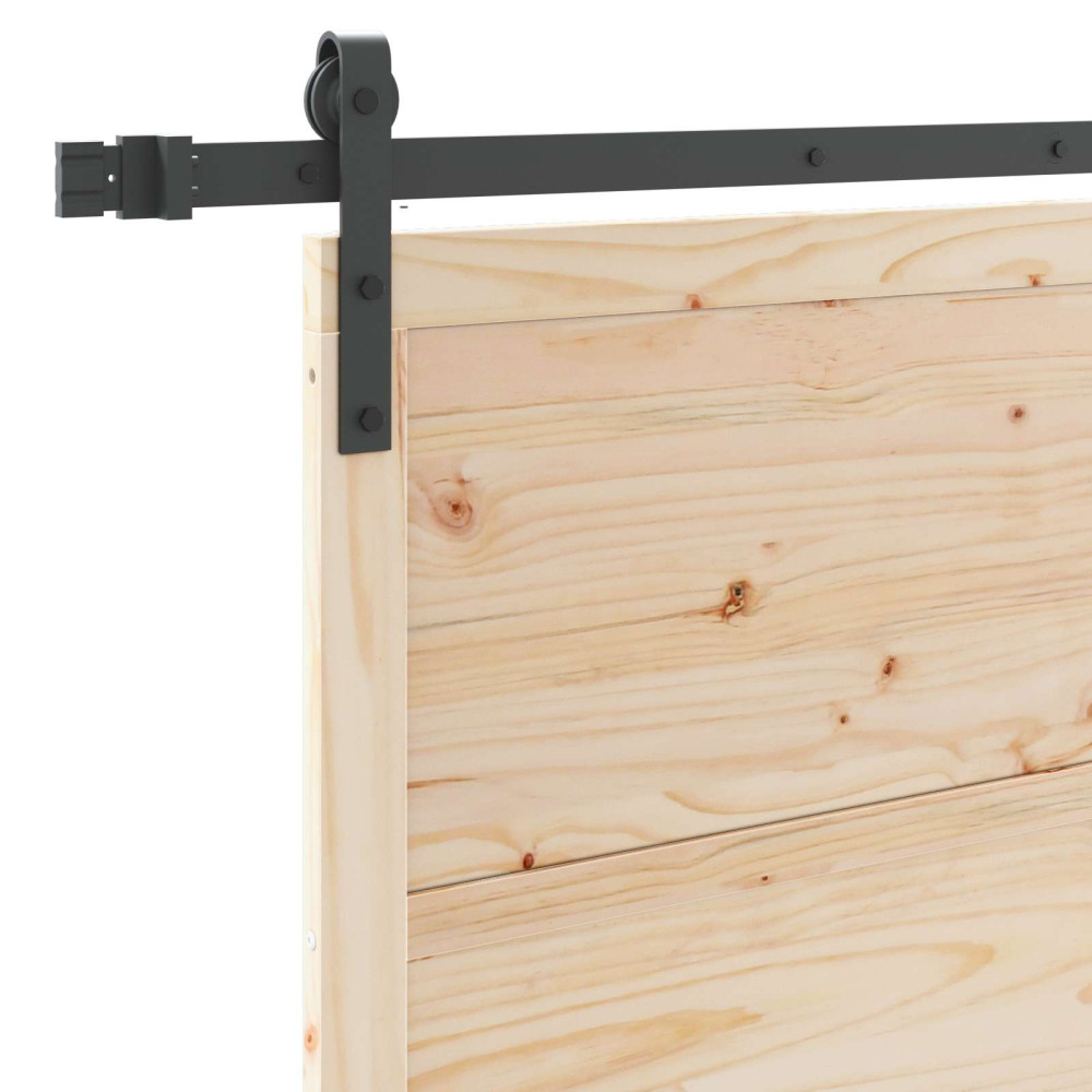 Produktbild för Skjutdörr Naturlig 90 x 208 cm Massiv furu